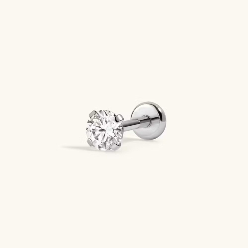 Maison Miru Earring Celestial Crystal Nap Flat Back Stud Titanium 18g 3mm NWT